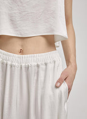 Elastic Waist Wide Leg Pants
