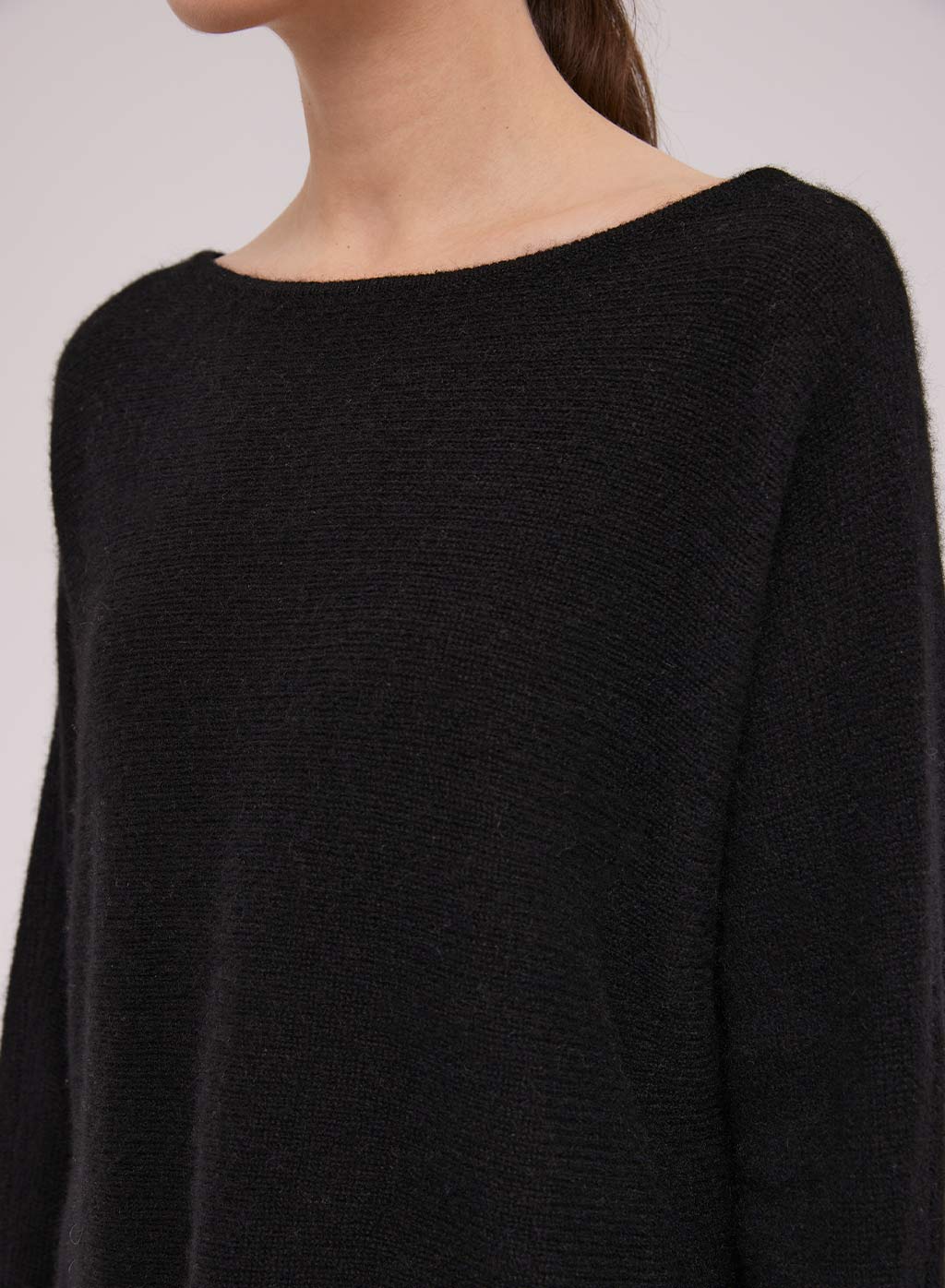 Edgy Sweaters Womens | Cotton Long Sleeve Black Sweatshirt | Nap