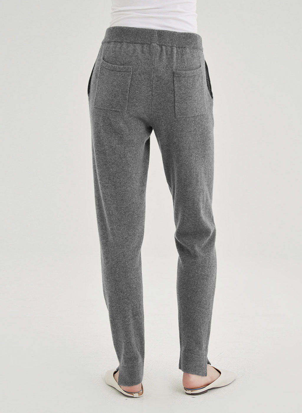 $380 NWT Tahari 100% Cashmere knit Jogger pants lounge Pants women Gray  Size L