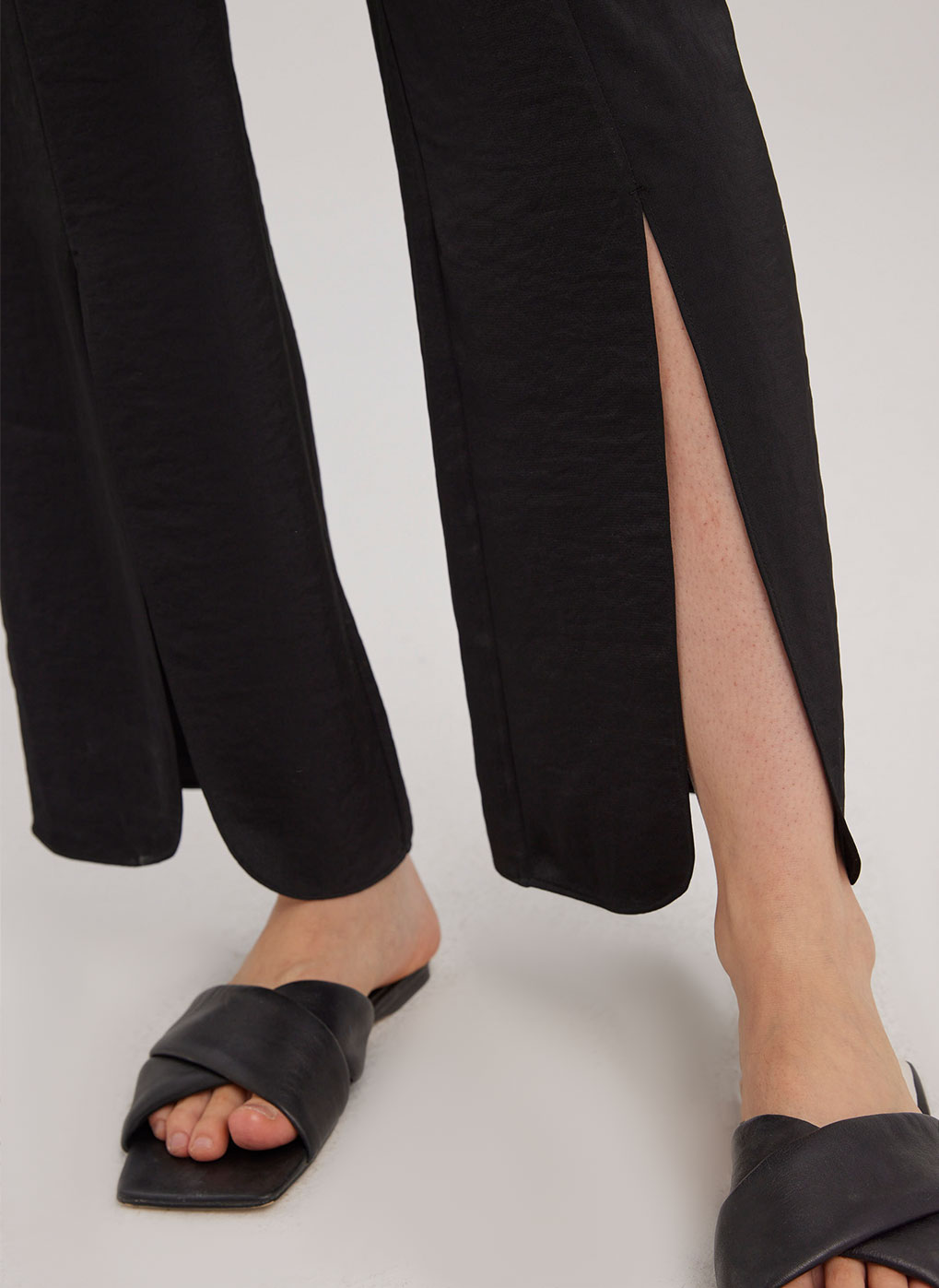black pants with slits in the front