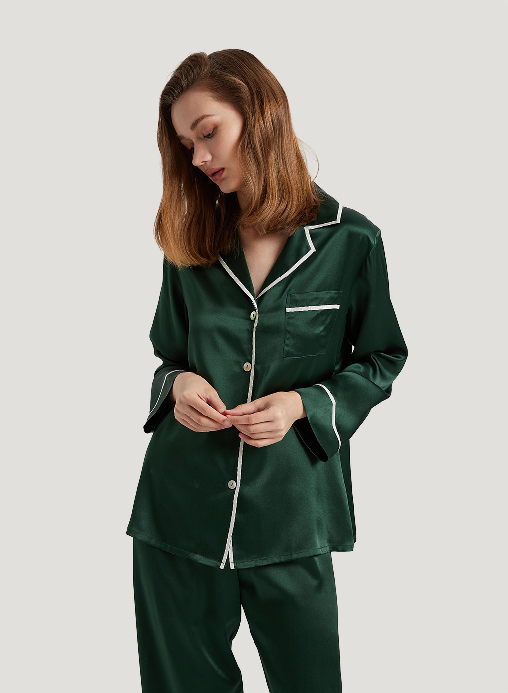 Silk Long Sleeve Pajama Set