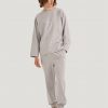 Men Long-Sleeve Crew-Neck Pajama Set