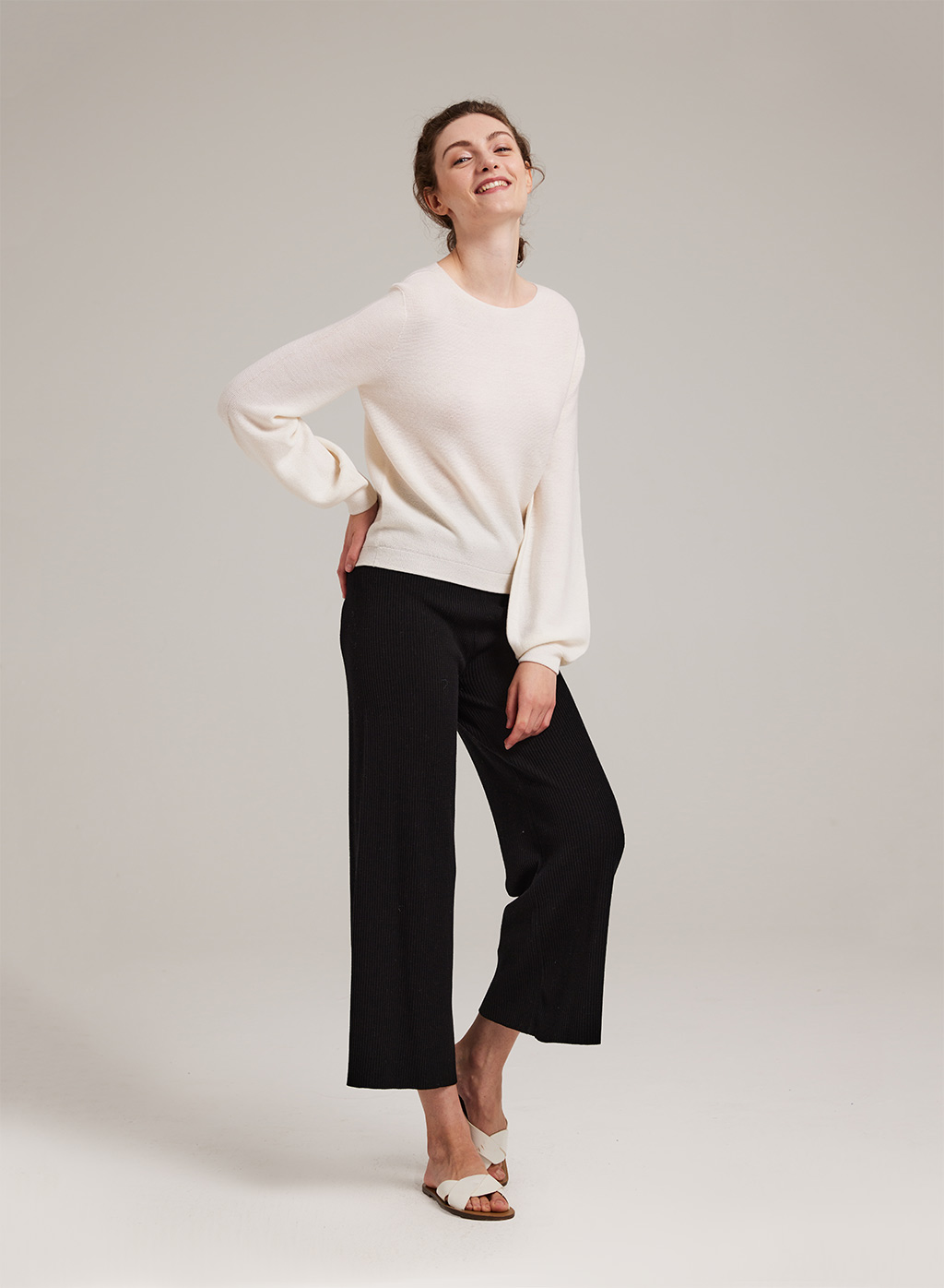 Cashmere Blend Wide-Leg Pants | Nap Loungewear