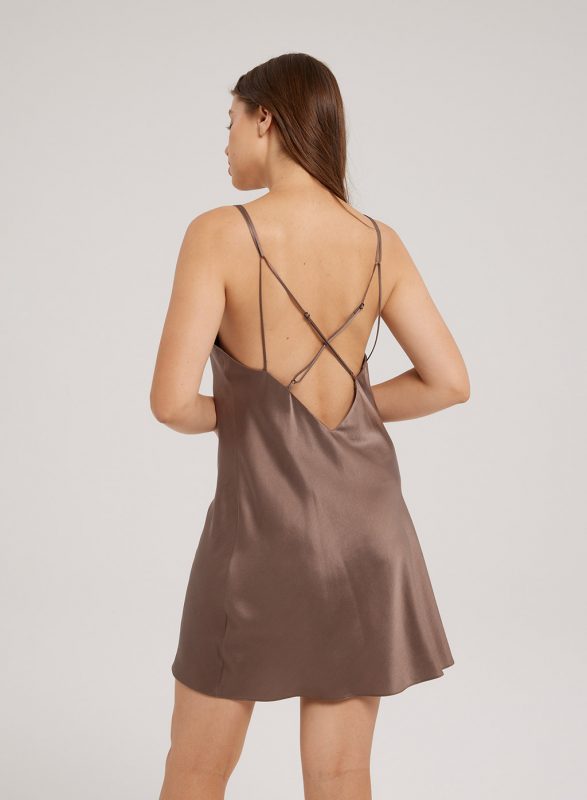 Open Back Silk Satin Mini Dress Trends In Lifestyle