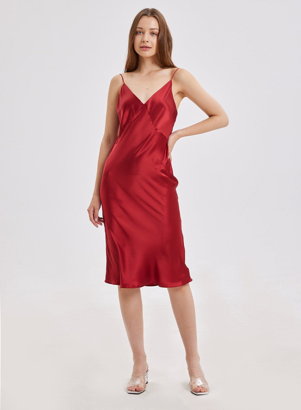 Slip Dresses - red - red