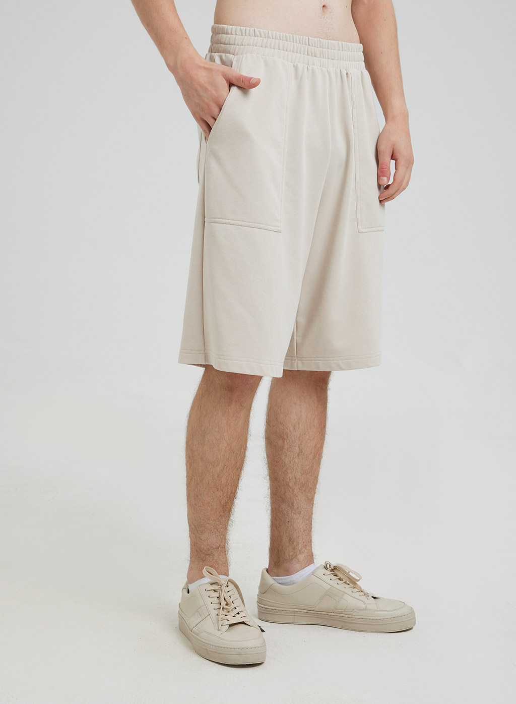 Men's Elastic Waist Pocket Shorts