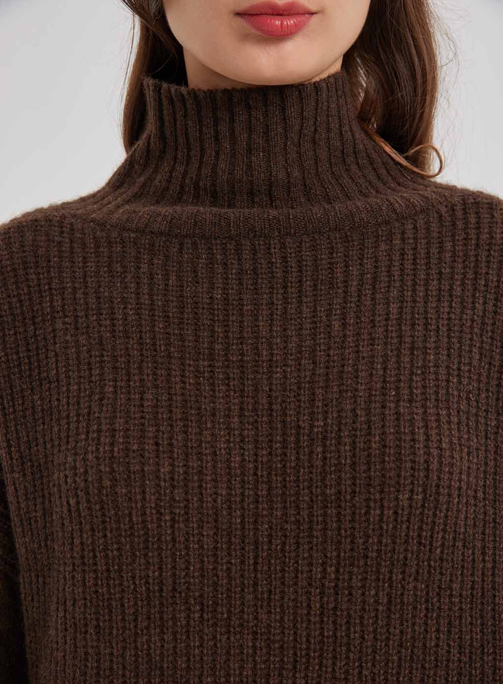 Cable Knit Sleeve Yak Sweater, Women Jumper Tops