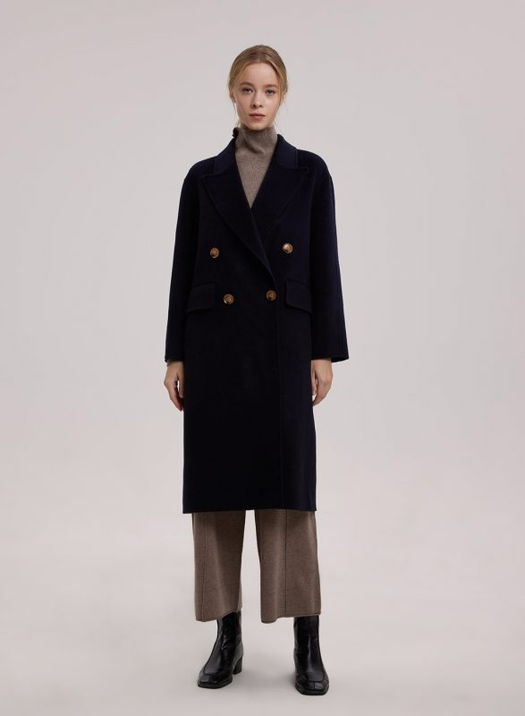 Long Belted Wool-Cashmere Wrap Coat | Nap Loungewear