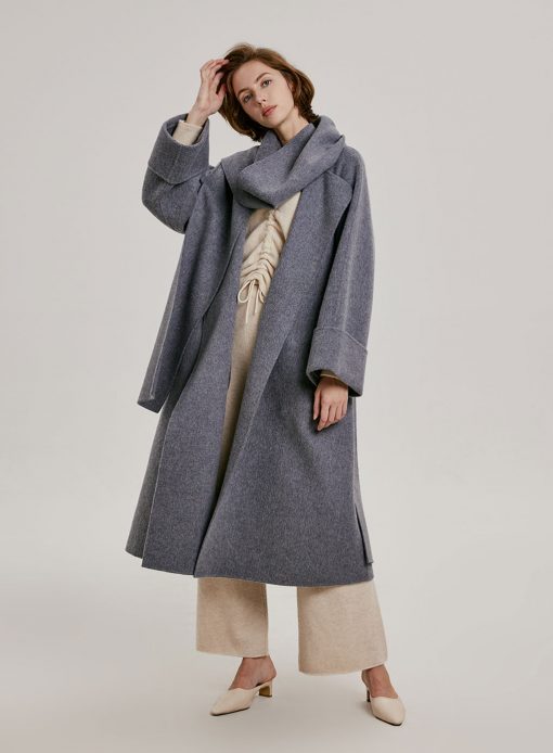 long wool wrap coat