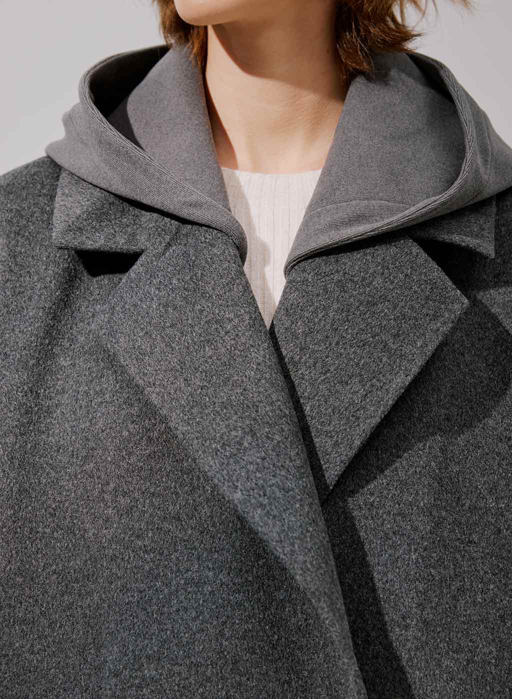 Hooded Wool-Cashmere Coat | Women Long Overcoat | Nap Loungewear
