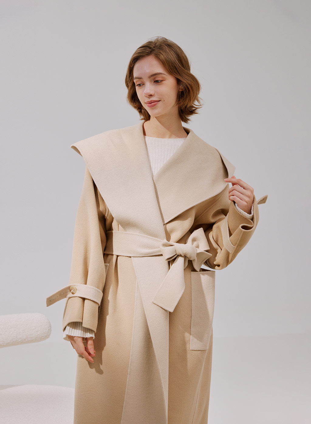 belted wool coat