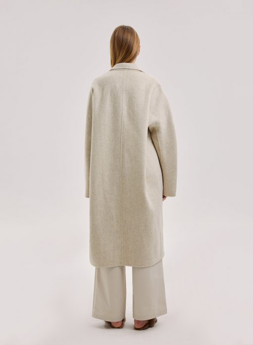 wool coat no collar