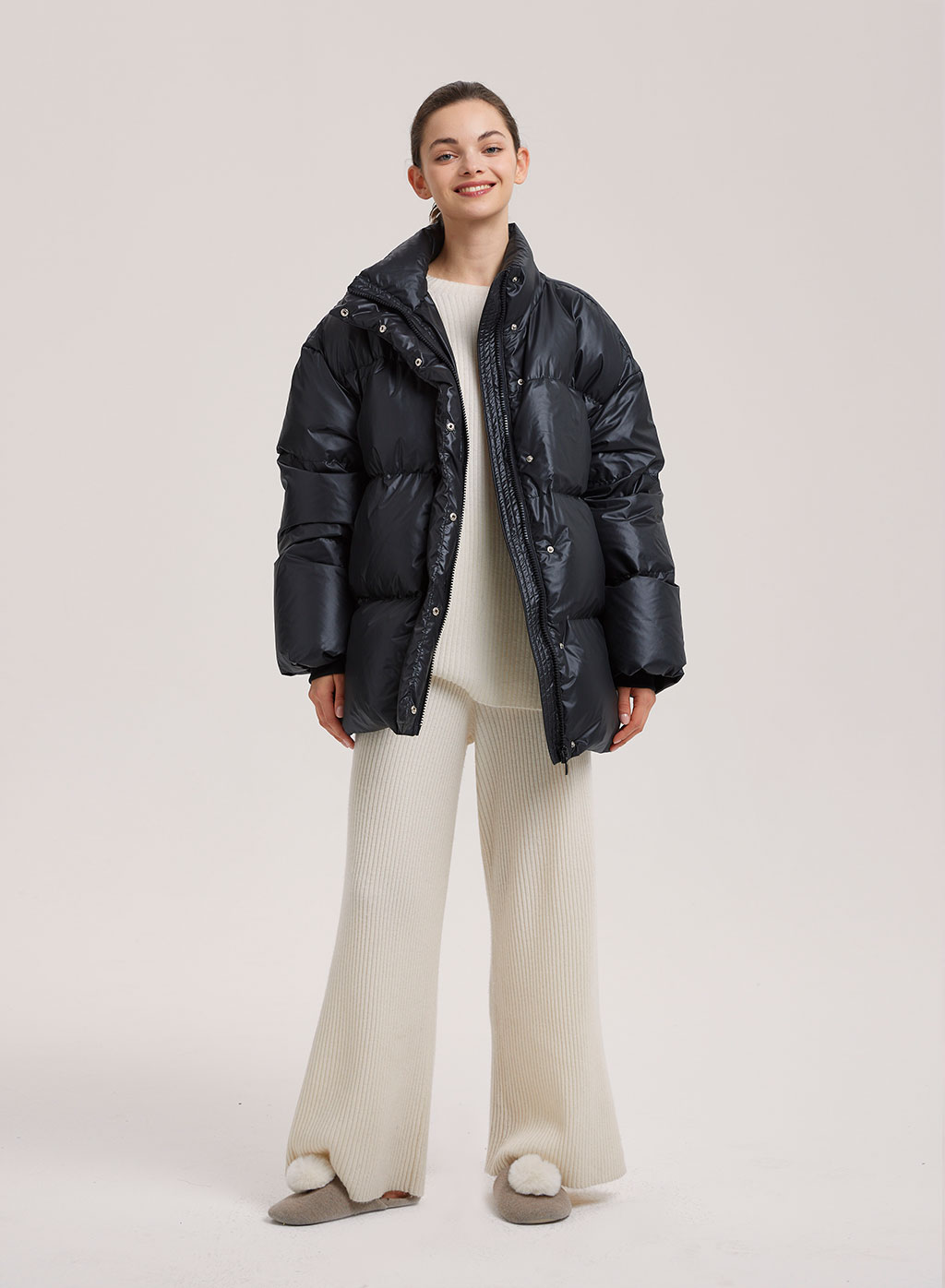 Matte Quilted Puffer Jacket