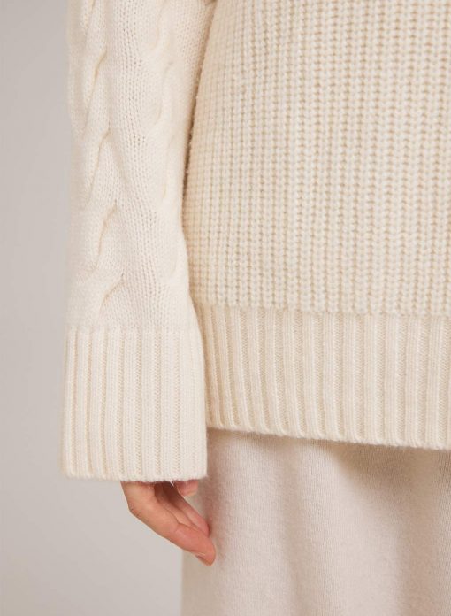 Turtleneck Camel Sweater | Cable Knit Sweater | Nap Loungewear