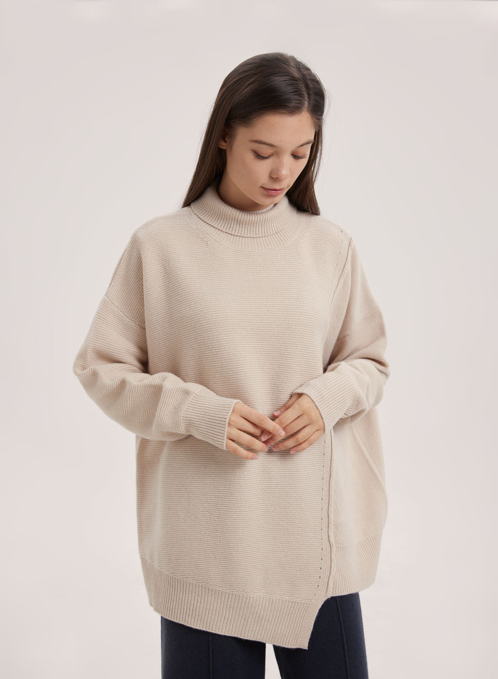 100% Felt Wool Sweater Unisex Wool Sweater Turtleneck Wool Sweater Raglan Sleeves Brown Sweater Made To Order