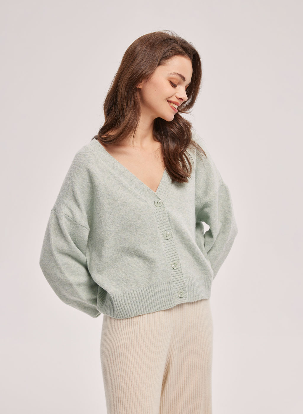 Buttoned Crop Cardigan $30  (50% off)