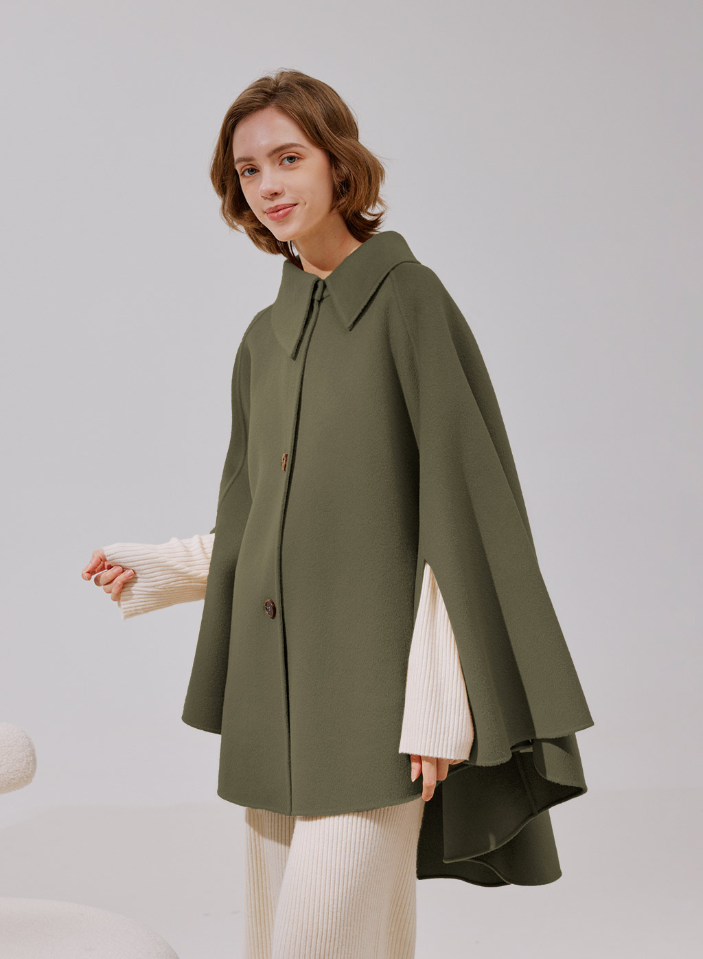 womens wool cape coat