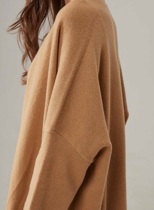 camel long cardigan