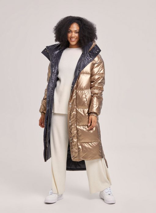 maxi length down coat