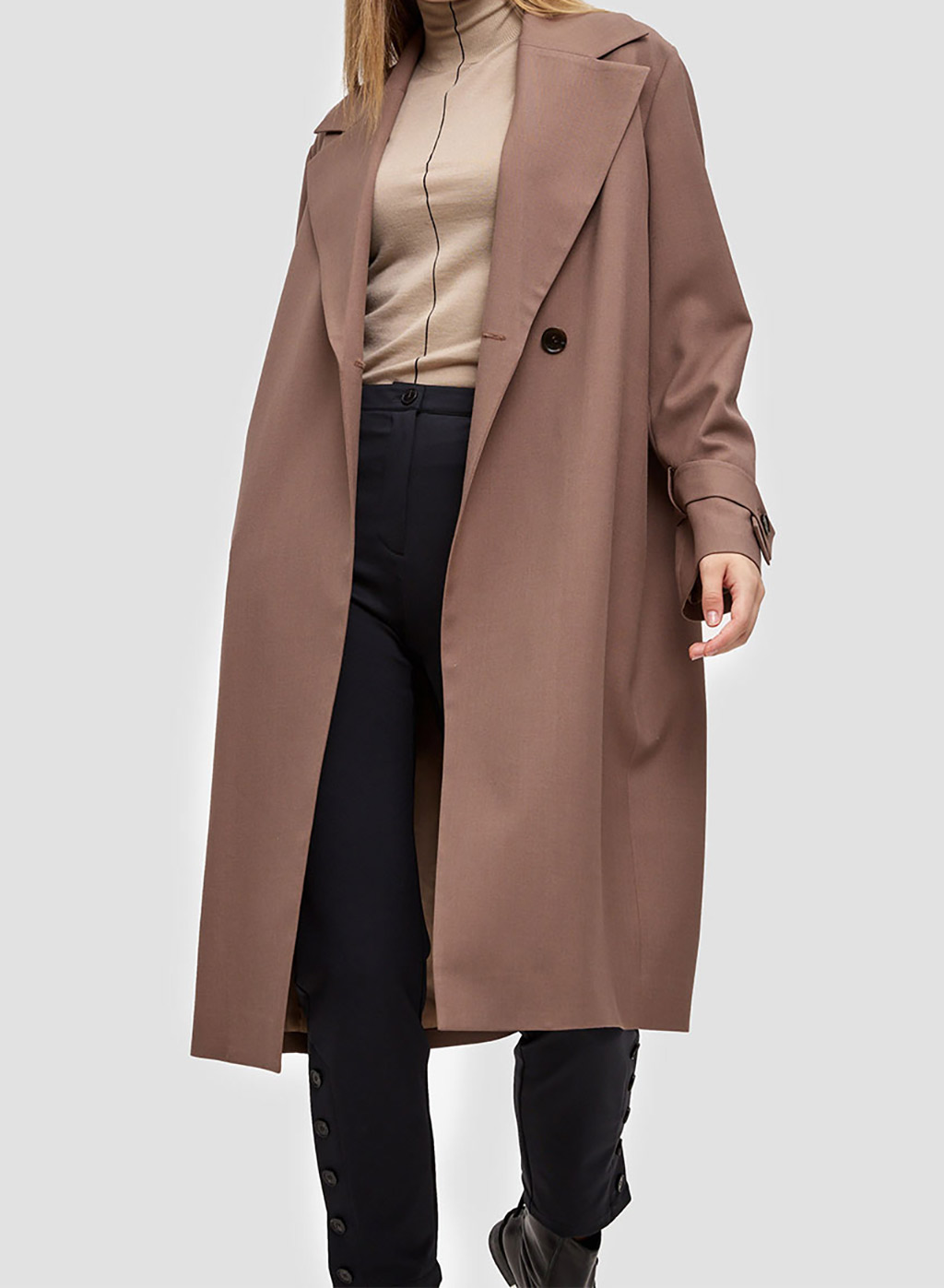 a line wool blend coat