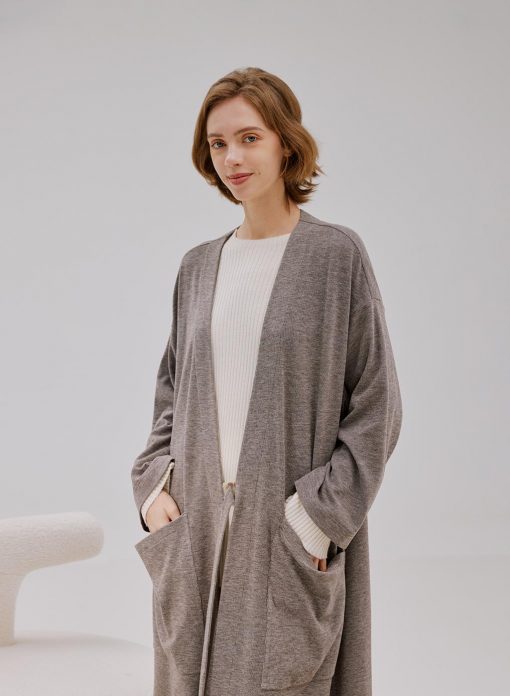 Long Cozy Belted Cardigan