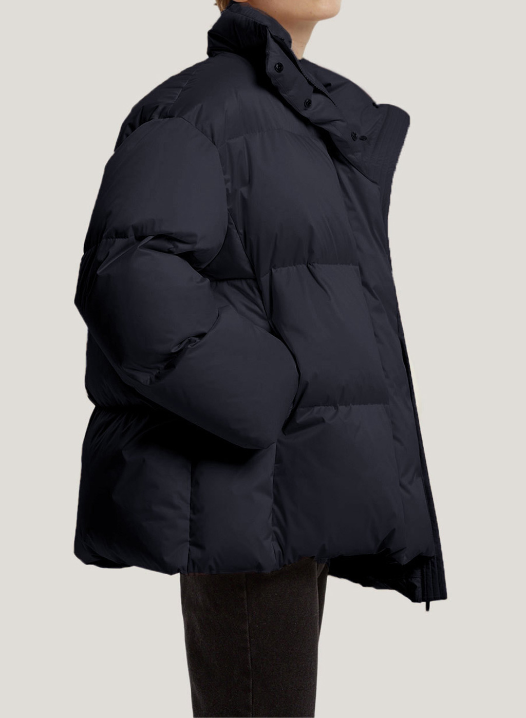 Stand Collar Puffer Down Coat | Padded Down Jacket | Nap Loungewear