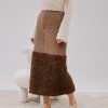 Fleece Quilted Midi Skirt