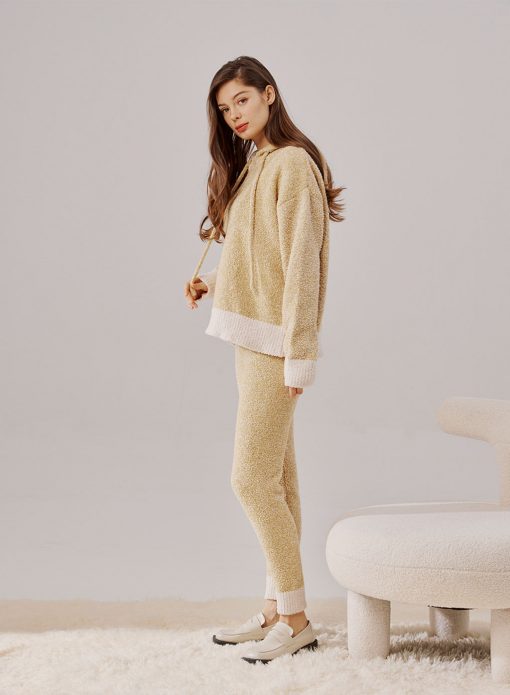 knit lounge set with cardigan