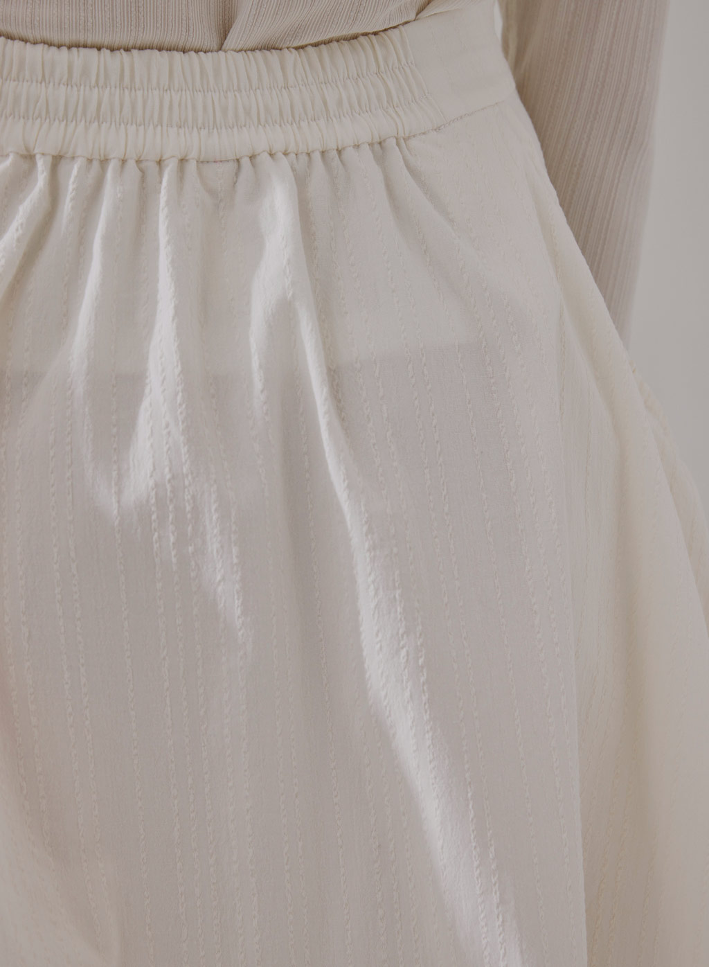White Pleated Midi Skirt - Long Skirt - Nap Loungewear