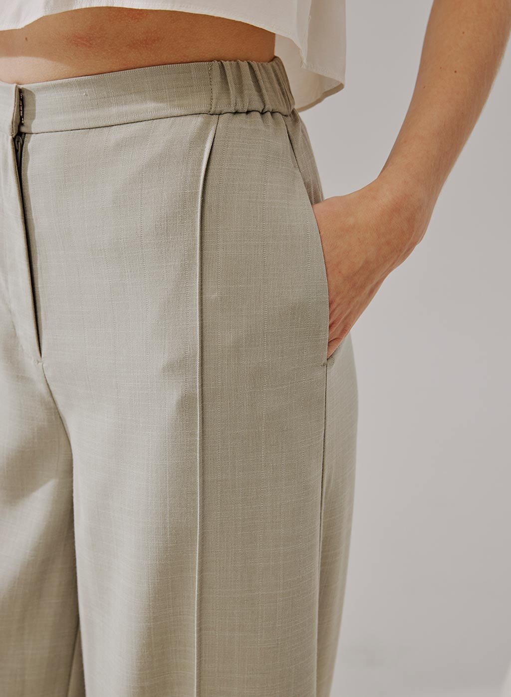  Pants for Women - High Waist Fold Pleated Wide Leg