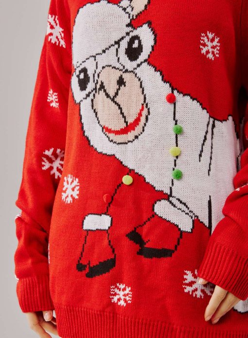 alpaca ugly christmas sweater