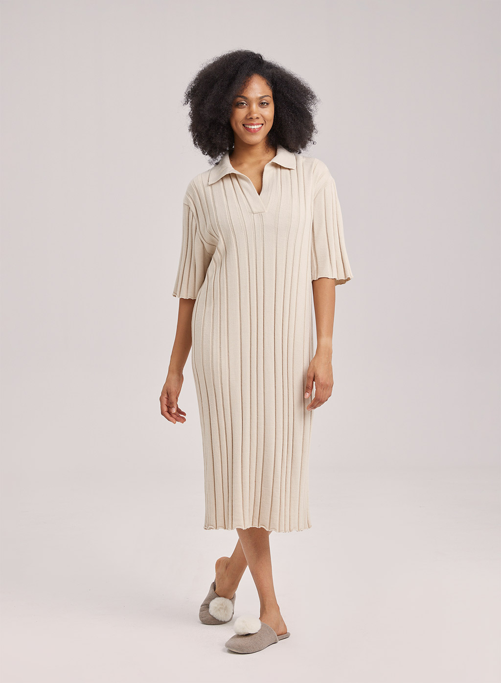 RibKnit Midi Dress Nap Loungewear