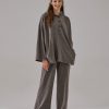 Oversized Buttoned Pockets Pajama Set