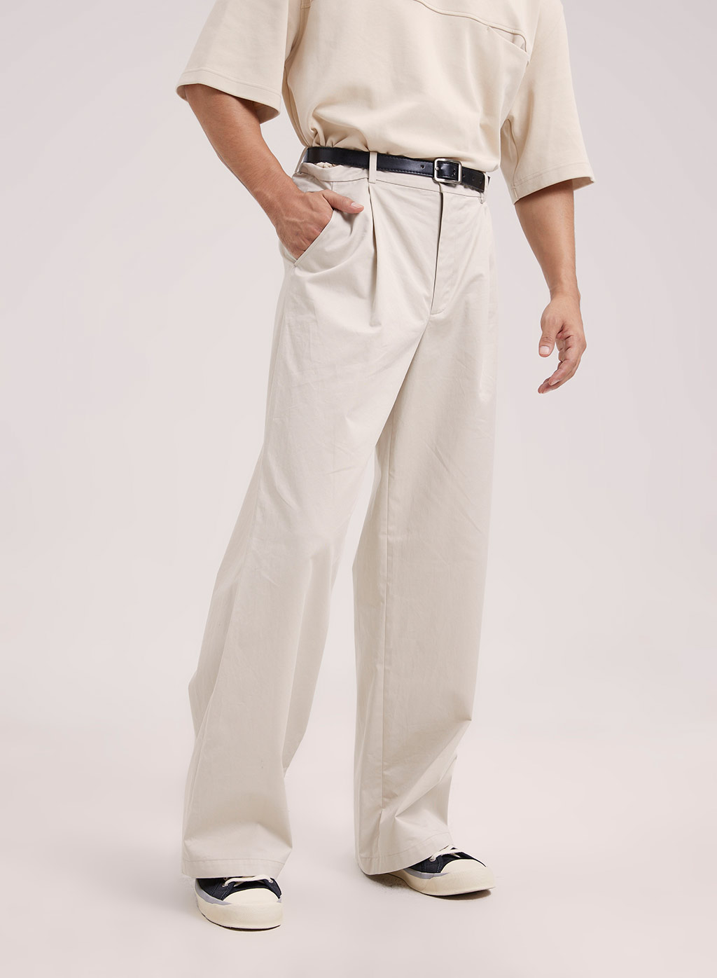 ZANZEA Women Elegant Cotton Straight Pant Solid Vintage Casual High Waist  Trousers #8 | Lazada