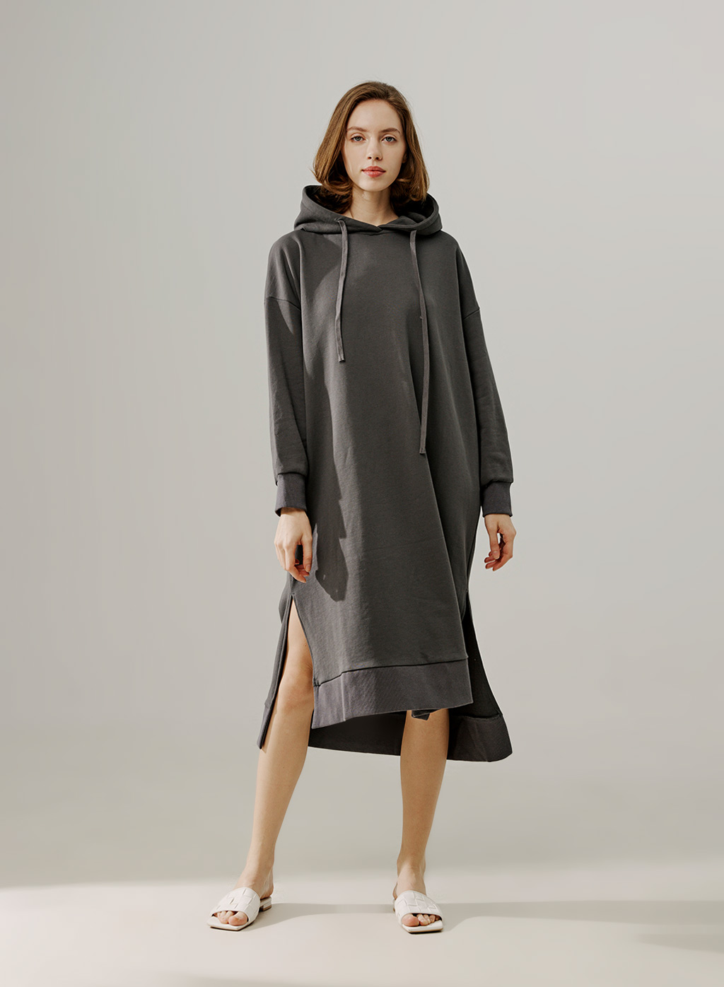 Long Hoodie Dress | Midi Length Dress for Women | Nap