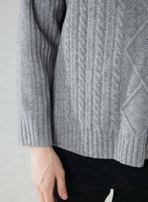 quarter zip cable knit sweater
