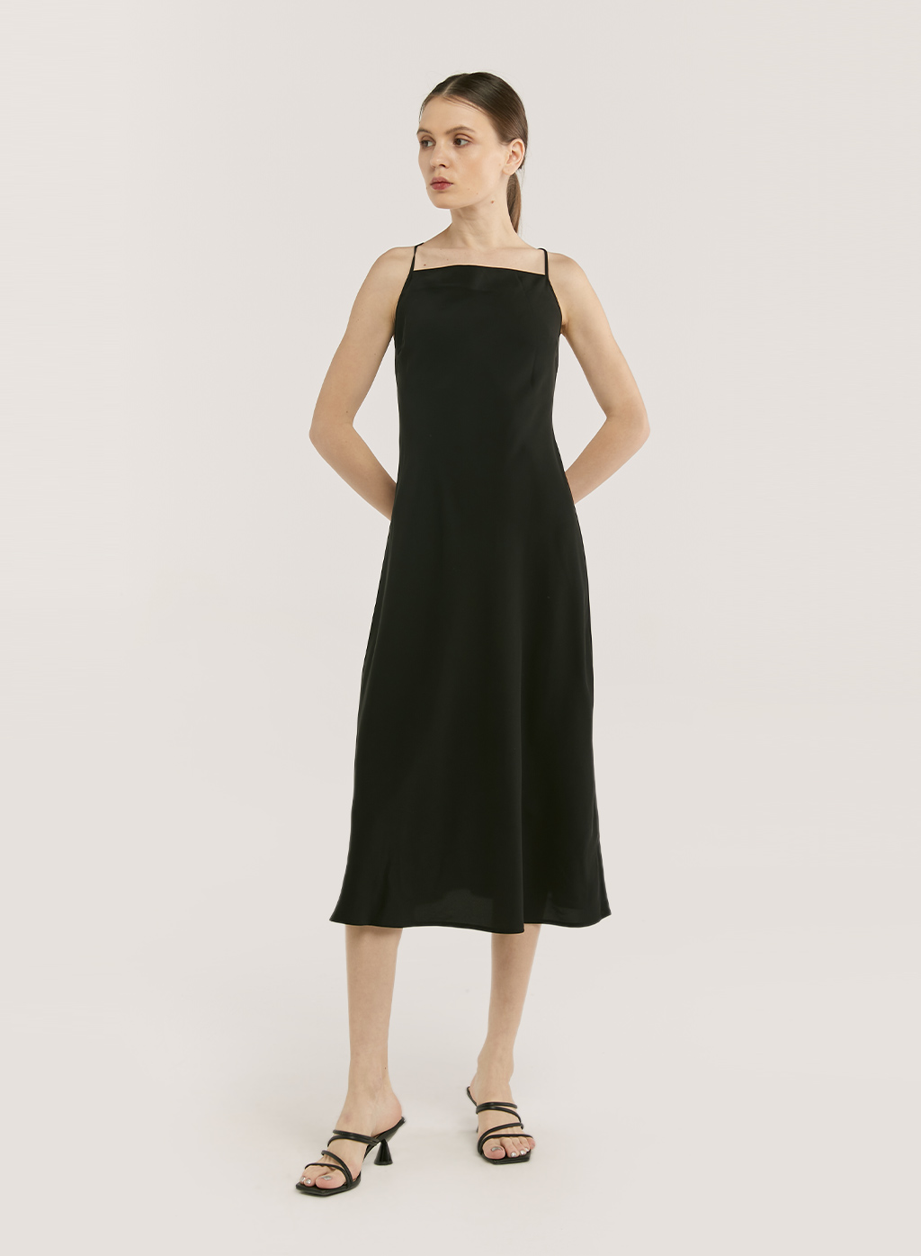 Satin Square Neck Dress Nap Loungewear