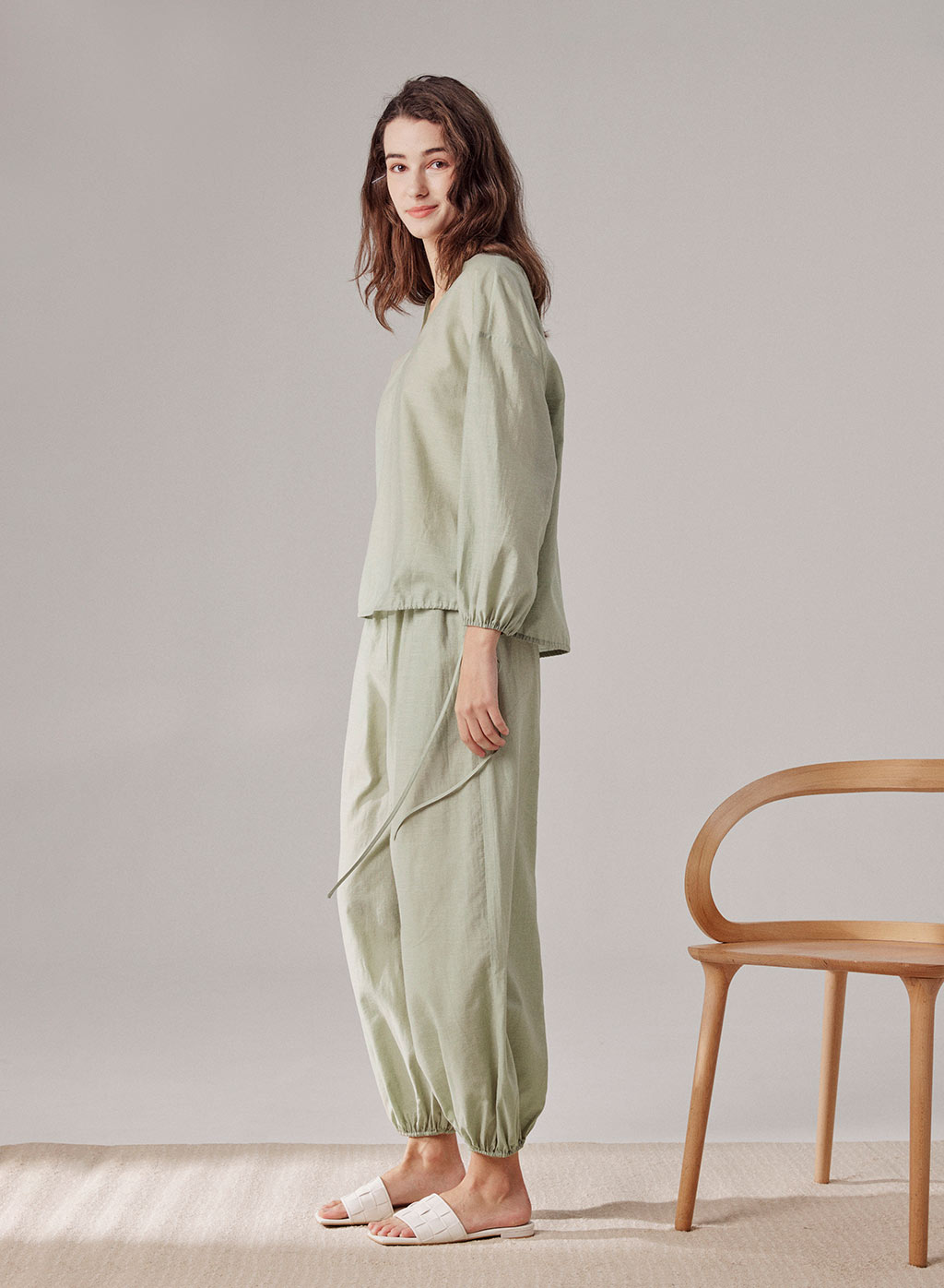 Casual set in sage green