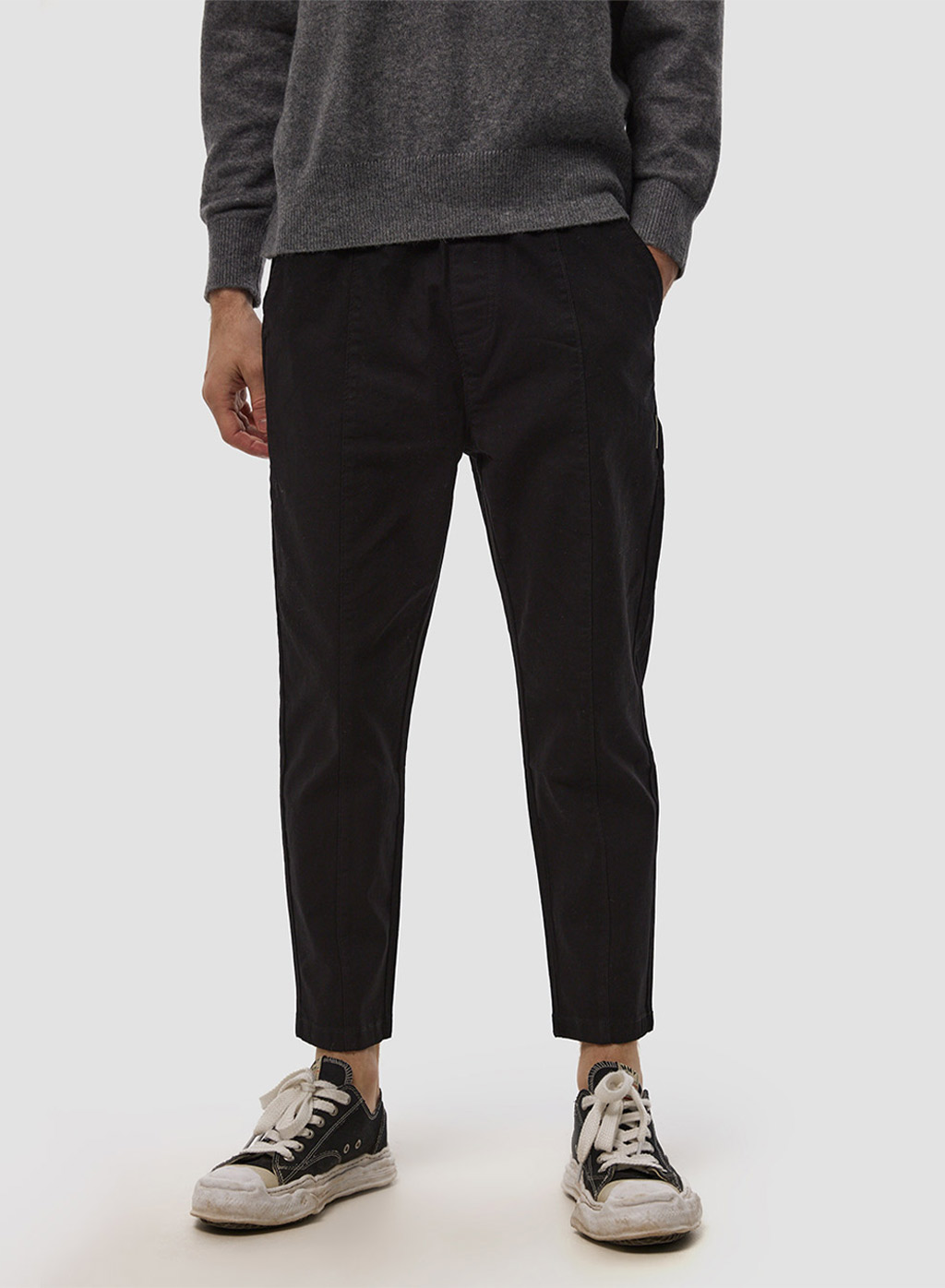 WTAPS - Tapered Belted Cotton-Blend Trousers - Gray WTAPS