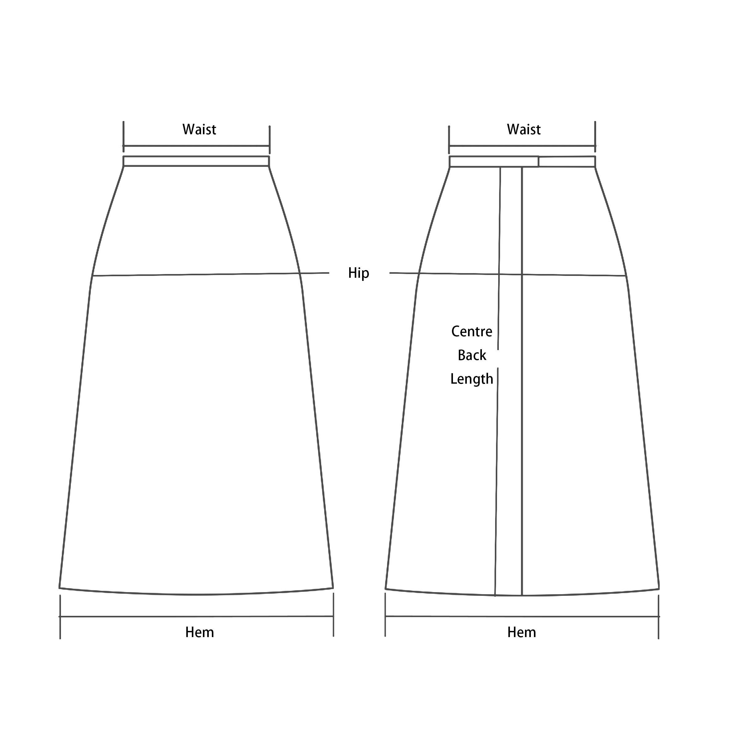 Long Rib Knit 100% Yak Wool Skirt