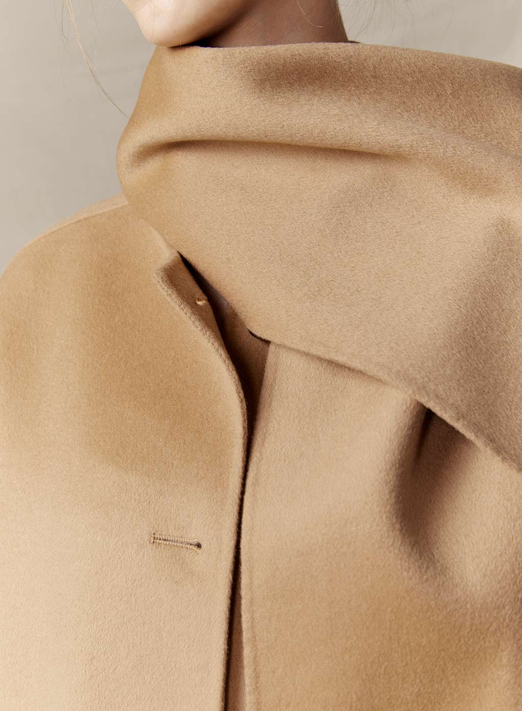 Short Scarf Wool Coat | Nap Loungewear