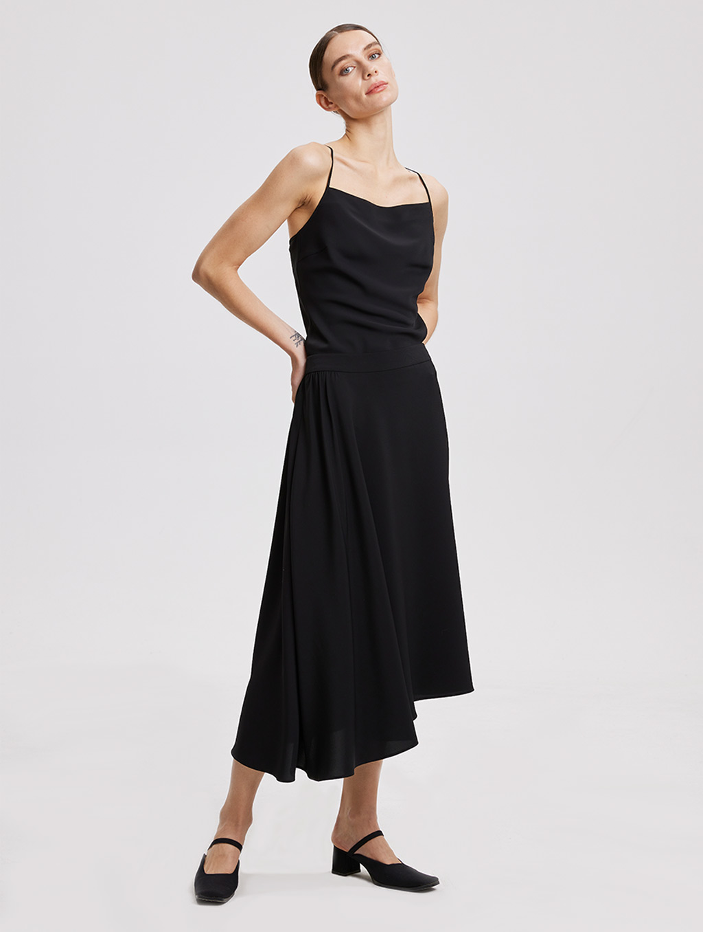 LAT Drapey Asymmetric Skirt